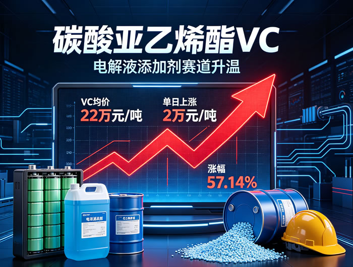 碳酸亚乙烯酯VC再涨2万/吨，价格创四年新高！电解液添加剂行情全面爆发